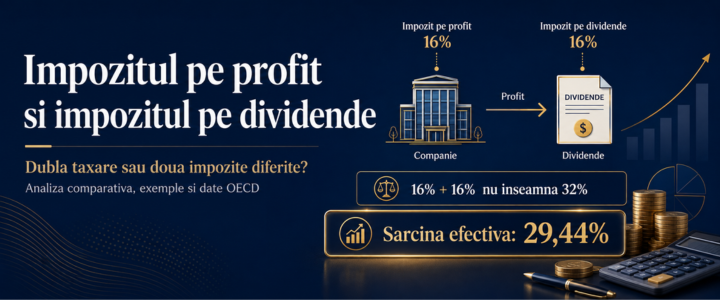 Impozitul pe profit de 16% si impozitul pe dividende de 16%: dubla taxare sau doua impozite diferite?